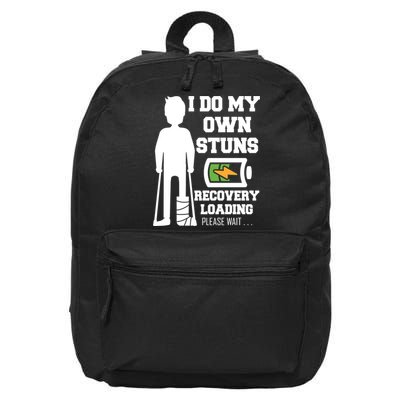Retro I Do All My Own Stunts Recovery Loading Please Wait...Gift 16 in Basic Backpack