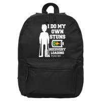 Retro I Do All My Own Stunts Recovery Loading Please Wait...Gift 16 in Basic Backpack