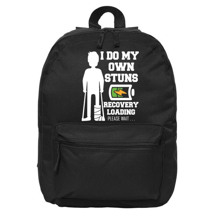 Retro I Do All My Own Stunts Recovery Loading Please Wait...Gift 16 in Basic Backpack