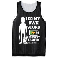 Retro I Do All My Own Stunts Recovery Loading Please Wait...Gift Mesh Reversible Basketball Jersey Tank
