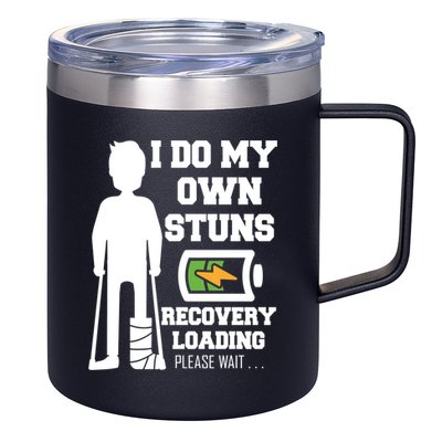 Retro I Do All My Own Stunts Recovery Loading Please Wait...Gift 12oz Stainless Steel Coffee Mug