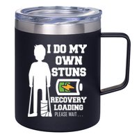 Retro I Do All My Own Stunts Recovery Loading Please Wait...Gift 12oz Stainless Steel Coffee Mug