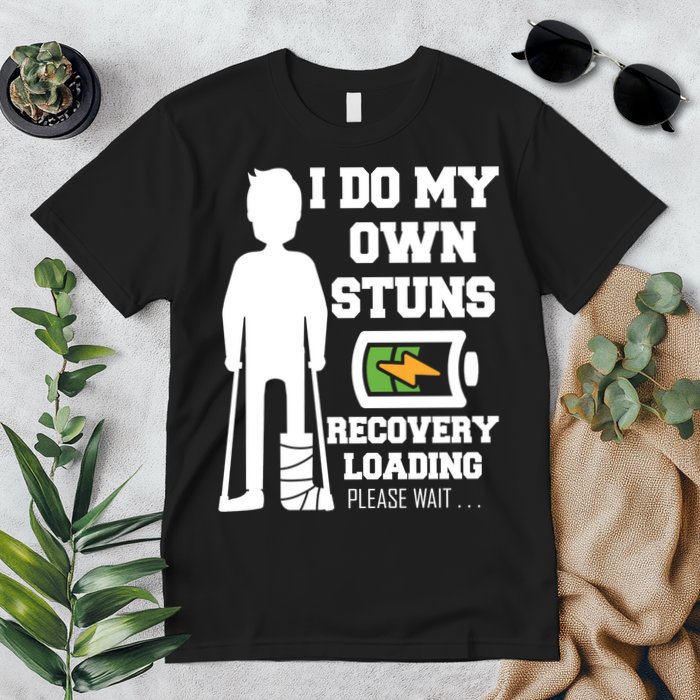 Retro I Do All My Own Stunts Recovery Loading Please Wait...Gift Premium T-Shirt