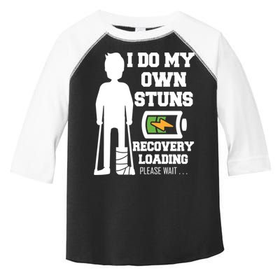 Retro I Do All My Own Stunts Recovery Loading Please Wait...Gift Toddler Fine Jersey T-Shirt
