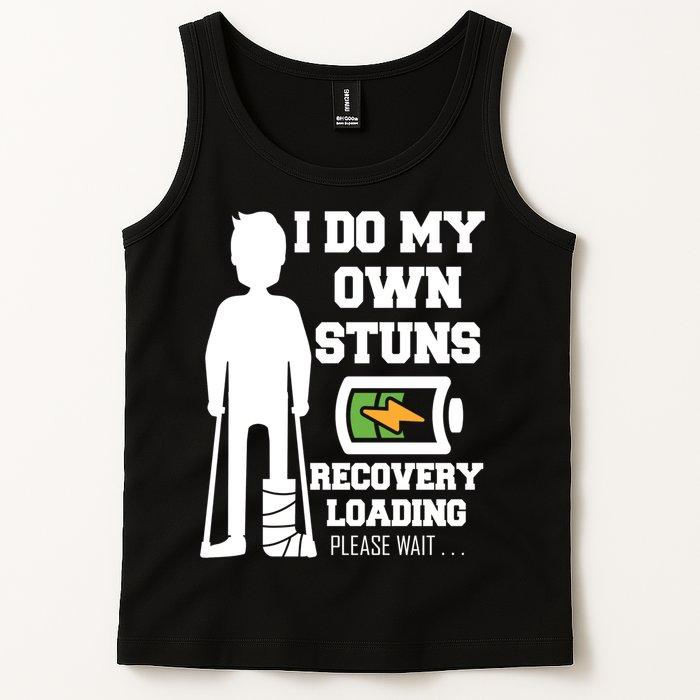 Retro I Do All My Own Stunts Recovery Loading Please Wait...Gift Tank Top