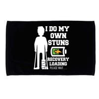 Retro I Do All My Own Stunts Recovery Loading Please Wait...Gift Microfiber Hand Towel