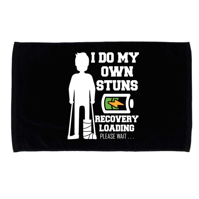 Retro I Do All My Own Stunts Recovery Loading Please Wait...Gift Microfiber Hand Towel