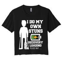 Retro I Do All My Own Stunts Recovery Loading Please Wait...Gift Crop Top