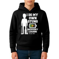 Retro I Do All My Own Stunts Recovery Loading Please Wait...Gift Kids Hoodie