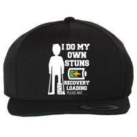 Retro I Do All My Own Stunts Recovery Loading Please Wait...Gift Wool Snapback Cap