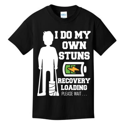 Retro I Do All My Own Stunts Recovery Loading Please Wait...Gift Kids T-Shirt