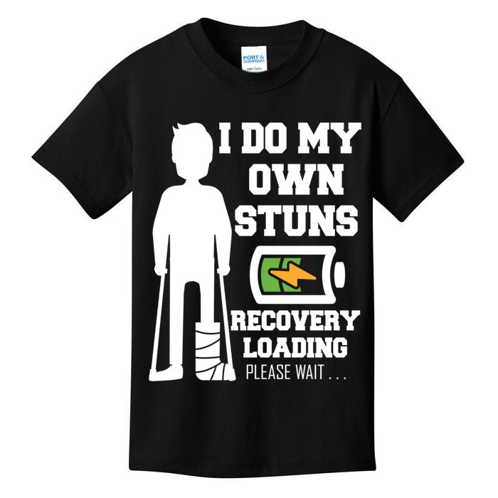 Retro I Do All My Own Stunts Recovery Loading Please Wait...Gift Kids T-Shirt
