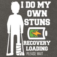 Retro I Do All My Own Stunts Recovery Loading Please Wait...Gift Cotton Canvas Backpack