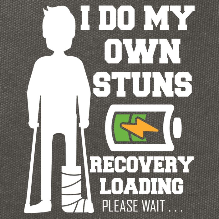 Retro I Do All My Own Stunts Recovery Loading Please Wait...Gift Cotton Canvas Backpack