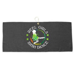 Reel Irish Dance Family Color St Patricks Day Shamrock Large Microfiber Waffle Golf Towel