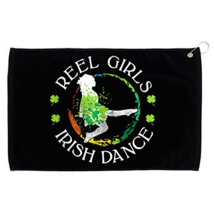 Reel Irish Dance Family Color St Patricks Day Shamrock Grommeted Golf Towel