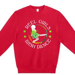 Reel Irish Dance Family Color St Patricks Day Shamrock Premium Crewneck Sweatshirt