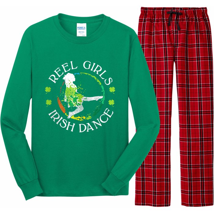 Reel Irish Dance Family Color St Patricks Day Shamrock Long Sleeve Pajama Set