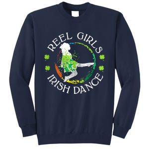 Reel Irish Dance Family Color St Patricks Day Shamrock Tall Sweatshirt