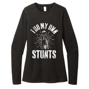 Retro I Do My Own Stunts Funny Injury Funny Gift Womens CVC Long Sleeve Shirt