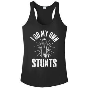 Retro I Do My Own Stunts Funny Injury Funny Gift Ladies PosiCharge Competitor Racerback Tank