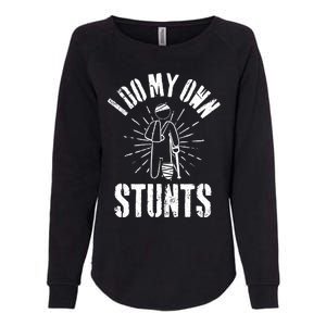 Retro I Do My Own Stunts Funny Injury Funny Gift Womens California Wash Sweatshirt