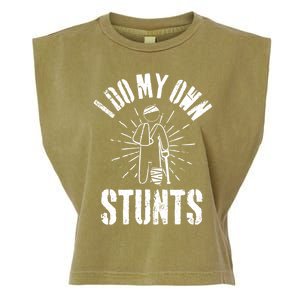 Retro I Do My Own Stunts Funny Injury Funny Gift Garment-Dyed Women's Muscle Tee