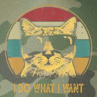 Retro I Do What I Want Cat Funny Cat Lover Legacy Tie Dye Trucker Hat