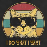 Retro I Do What I Want Cat Funny Cat Lover Cool Comfort Performance Bucket Hat