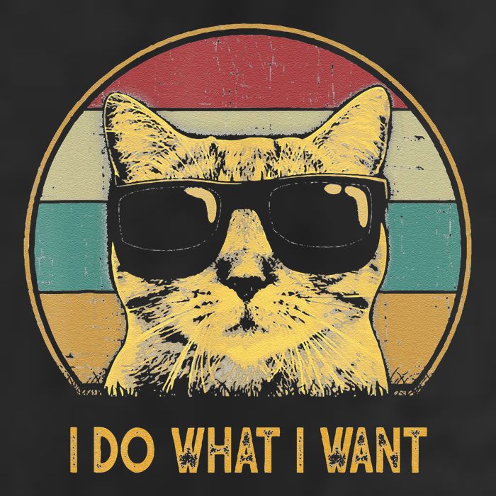 Retro I Do What I Want Cat Funny Cat Lover Cool Comfort Performance Bucket Hat