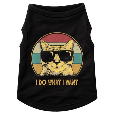 Retro I Do What I Want Cat Funny Cat Lover Doggie Tank