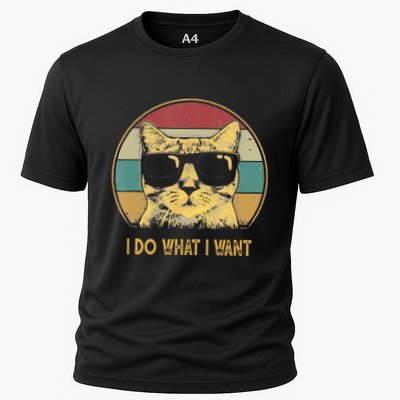 Retro I Do What I Want Cat Funny Cat Lover Performance Shirt