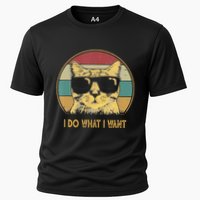 Retro I Do What I Want Cat Funny Cat Lover Performance Shirt