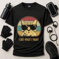 Retro I Do What I Want Cat Funny Cat Lover Performance Shirt