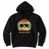 Retro I Do What I Want Cat Funny Cat Lover Hoodie