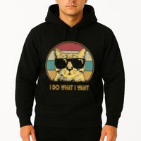 Retro I Do What I Want Cat Funny Cat Lover Hoodie