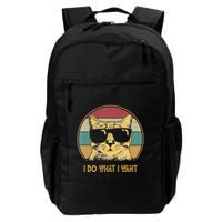 Retro I Do What I Want Cat Funny Cat Lover Backpack