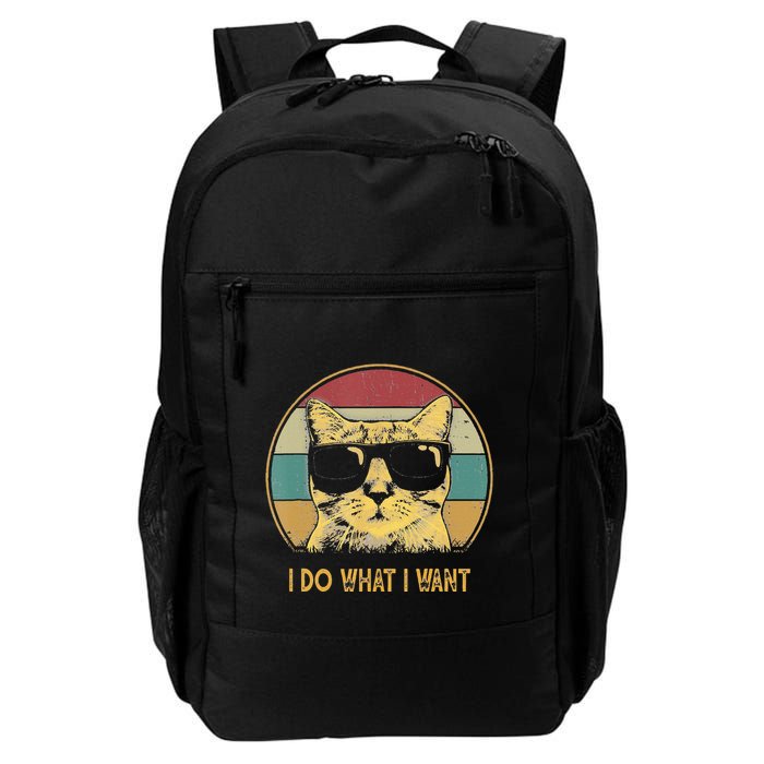 Retro I Do What I Want Cat Funny Cat Lover Backpack