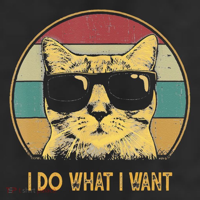 Retro I Do What I Want Cat Funny Cat Lover Beanie