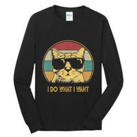 Retro I Do What I Want Cat Funny Cat Lover Tall Long Sleeve T-Shirt