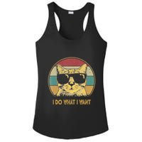 Retro I Do What I Want Cat Funny Cat Lover Ladies PosiCharge Competitor Racerback Tank