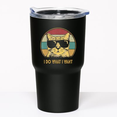 Retro I Do What I Want Cat Funny Cat Lover Tumbler