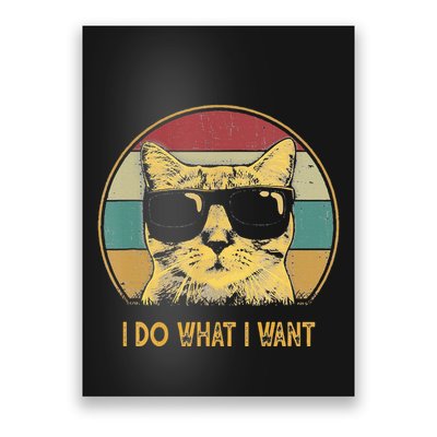 Retro I Do What I Want Cat Funny Cat Lover Poster