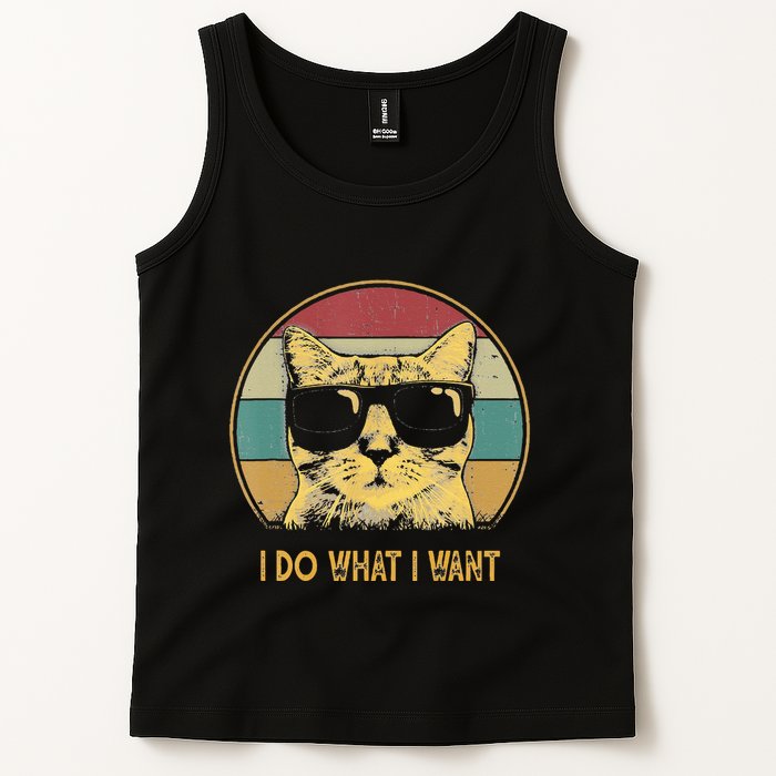 Retro I Do What I Want Cat Funny Cat Lover Tank Top