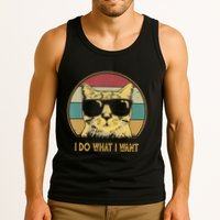 Retro I Do What I Want Cat Funny Cat Lover Tank Top