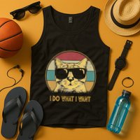 Retro I Do What I Want Cat Funny Cat Lover Tank Top