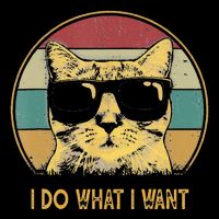 Retro I Do What I Want Cat Funny Cat Lover Visor
