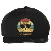 Retro I Do What I Want Cat Funny Cat Lover Wool Snapback Cap