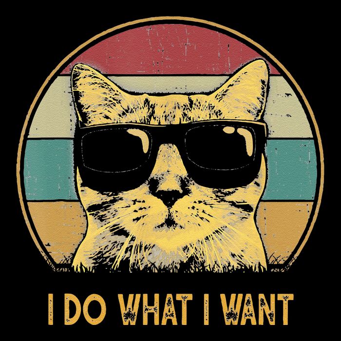 Retro I Do What I Want Cat Funny Cat Lover Zip Tote Bag