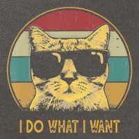 Retro I Do What I Want Cat Funny Cat Lover Cotton Canvas Backpack